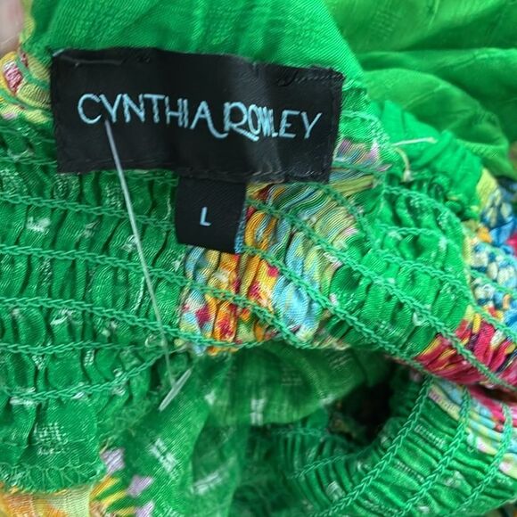 Cynthia Rowley Womens Two Piece Skirt and Top Flower Print Summer Outfit Sz L - Picture 13 of 14